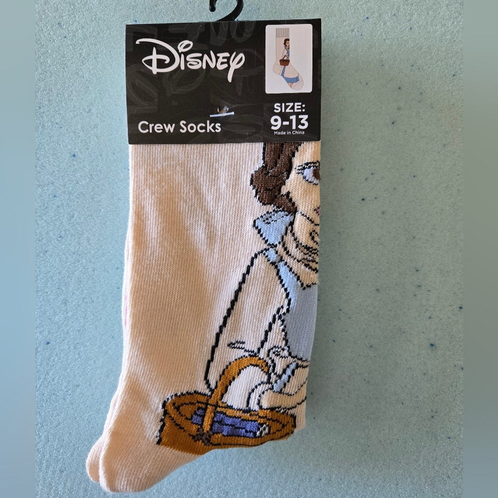 Disney Cream and Blue Crew Socks for Women